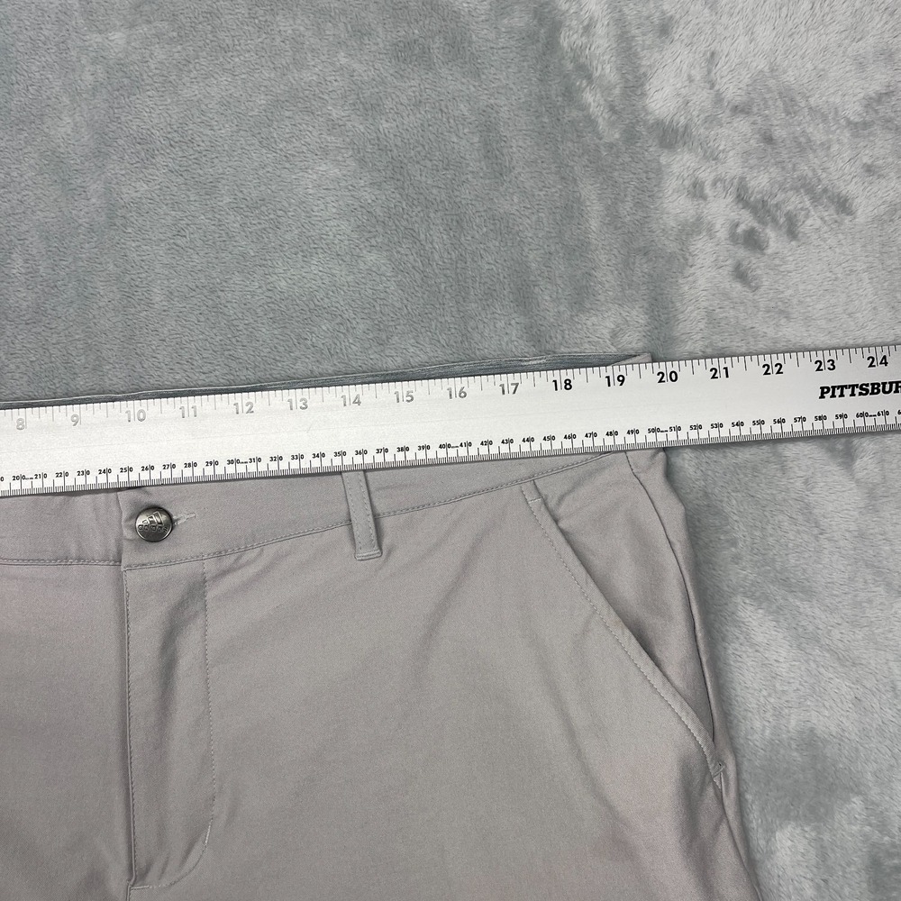 Adidas Chino Pants Mens 38x30 Gray Flat Front Slash Pocket Mid Rise Straight Leg - Picture 3 of 9